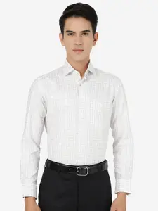 Greenfibre  Fit Grid Tattersall Checked Cotton Formal Shirt