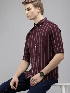 U.S. Polo Assn. Pure Cotton Tailored Fit Striped Casual Shirt