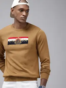 U.S. Polo Assn. Brand Logo Self Designed Pure Cotton Pullover