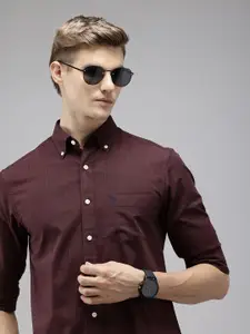 U.S. Polo Assn. Tailored Fit Checked Pure Cotton Casual Shirt