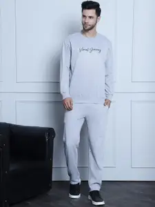 VIMAL JONNEY Printed Fleece Sweatshirt With Trouser Co-Ords