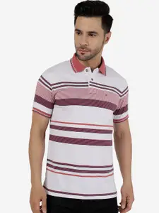Greenfibre Striped Polo Collar Cotton Slim Fit T-shirt