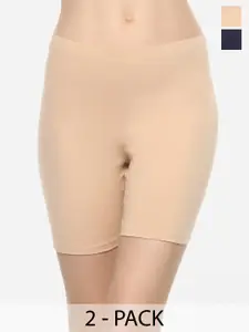 Soie Pack Of 2 Mid-Rise Cycling Sports Shorts