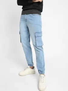 Dennis Lingo Men Clean Look Light Fade Stretchable Denim Jogger