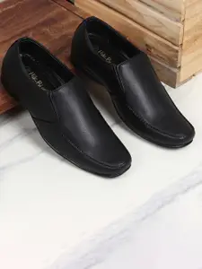 HikBi Men Textured Leather Formal Slip-On Shoes