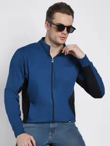 Dennis Lingo Mock Collar Front Open Sweatshirt