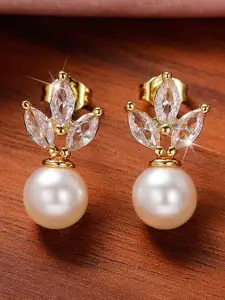 Jewels Galaxy Gold-Plated Contemporary Drop Earrings