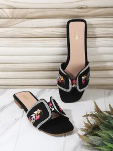 Anouk Embellished Open Toe Flats