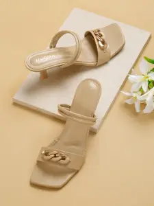 VALIOSAA Embellished Kitten Heels