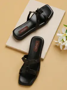 VALIOSAA Studded Open Toe Flats