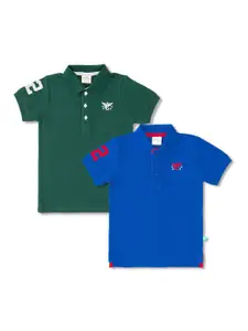JusCubs Boys Pack Of 2 Polo Collar Cotton T-shirt