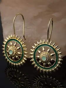 KARATCART Gold Plated Kundan Stone Studded Drop Earrings