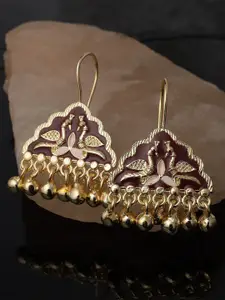 KARATCART Gold-Plated Contemporary Drop Earrings