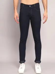STUDIO NEXX Men Slim Fit Mid-Rise Dark Shade Clean Look Stretchable Jeans
