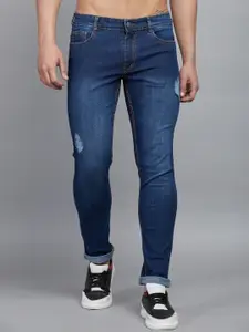 STUDIO NEXX Men Slim Fit Low Distress Light Fade Cotton Stretchable Jeans