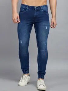 STUDIO NEXX Men Light Fade Low Distress Stretchable Jogger Jeans