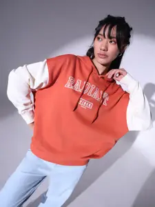 Hubberholme Typography Printed Hooded Cotton Sweatshirt