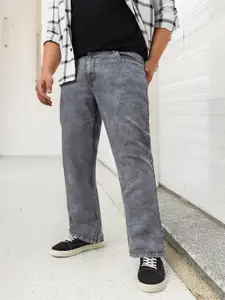 Urbano Plus Men Bootcut Mid-Rise Heavy Fade Cotton Stretchable Jeans