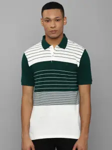 Allen Solly Striped Polo Collar Short Sleeve Cotton Regular T-shirt