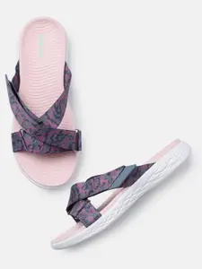 AMP Women Printed Open Toe Flats