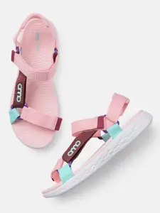 AMP Women Colourblocked Open Toe Flats