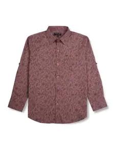 Gini and Jony Boys Floral Printed Spread Collar Casual Shirt