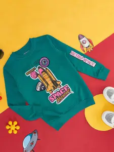Pantaloons Junior Boys Graphic Printed Cotton Sweatshirt