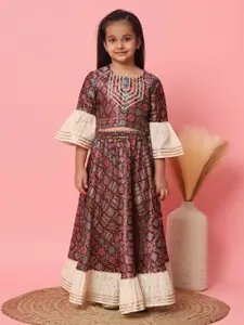 Readiprint Fashions Girls Printed Ready to Wear Lehenga  Choli