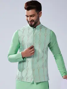 KISAH Embroidered Nehru Jacket