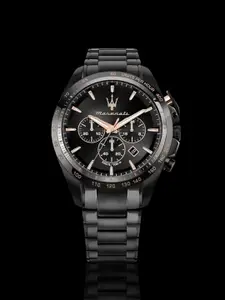 Maserati Men Black Dial & Black Stainless Steel Bracelet Style Straps Analogue Watch R8873612048