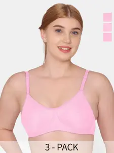 KOMLI Pack Of 3 Medium Coverage Heavily Padded Bra With All Day Comfort