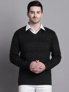 VENITIAN Men Self Design Long Sleeves Acrylic Pullover