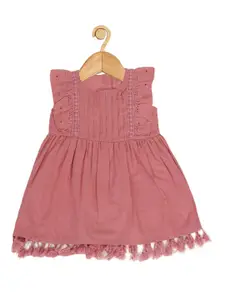 Creative Kids Infant Girls Schiffli Fit & Flare Cotton Dress