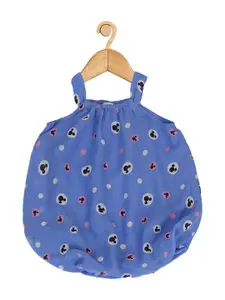 Creative Kids Infants Girls Mickey Mouse Printed Shoulder Straps Sleeveless Balloon Dress