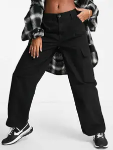 BROADSTAR Women Smart Wide Leg High-Rise Clean Look Stretchable Jeans