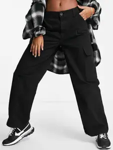 BROADSTAR Women Smart Wide Leg High-Rise Stretchable Cotton Jeans