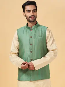 indus route by Pantaloons Mandarin Collar Nehru Jacket