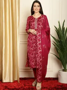 Stylee LIFESTYLE Geometric Printed Pashmina Unstitched Dress Material