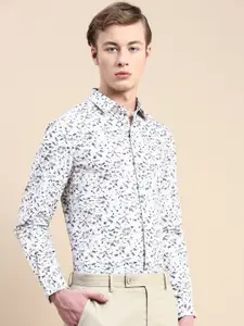 INVICTUS Standard Slim Fit Floral Printed Cotton Formal Shirt