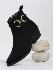 Bruno Manetti Women Mid-Top Buckle-Detail Zip-Closure Boots