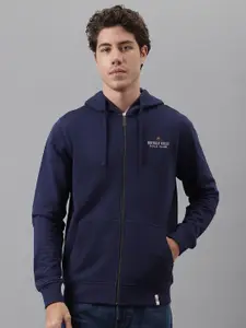 Beverly Hills Polo Club Hooded Cotton Front Open Sweatshirt