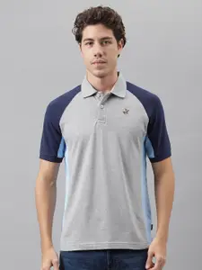 Beverly Hills Polo Club Colourblocked Polo Collar Raglan Sleeves T-shirt