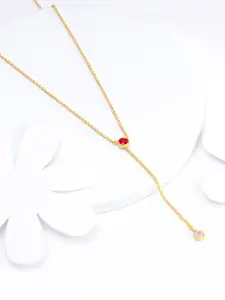 GIVA Sterling Silver Gold-Plated Necklace