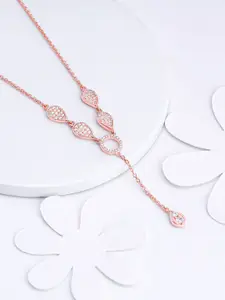 GIVA Sterling Silver Rose Gold-Plated Necklace