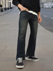 Urbano Fashion Men Bootcut Light Fade Clean Look Stretchable Jeans