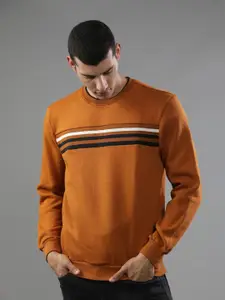 t-base Striped Round Neck Sweatshirt