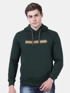t-base Typography Printed Hooded Sweatshirt
