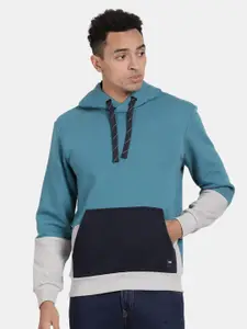 t-base Colourblocked Hooded Pullover Sweatshirt