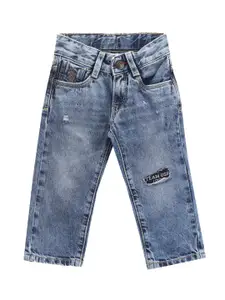 U.S. Polo Assn. Kids Boys Slim Fit Mildly Distressed Heavy Fade Jeans