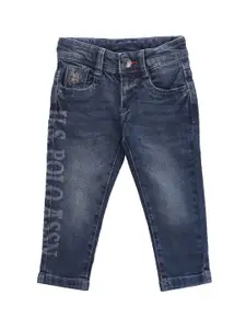 U.S. Polo Assn. Kids Boys Slim Fit Clean Look Light Fade Stretchable Jeans